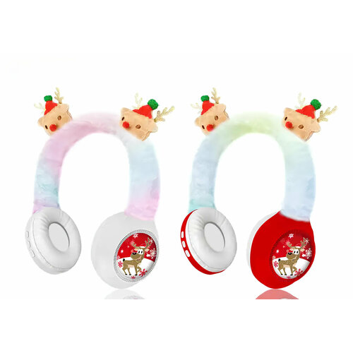 Беспроводные новогодние детские наушники MSL-802 Белый 60000₽