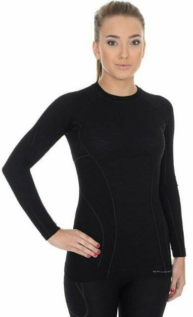 Термолонгслив Brubeck Active Wool, размер L, черный