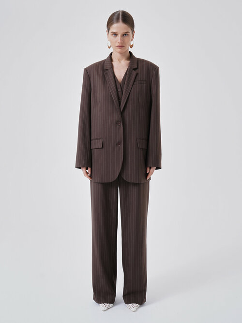 Пиджак PATRATSKAYA, размер XL, коричневый
