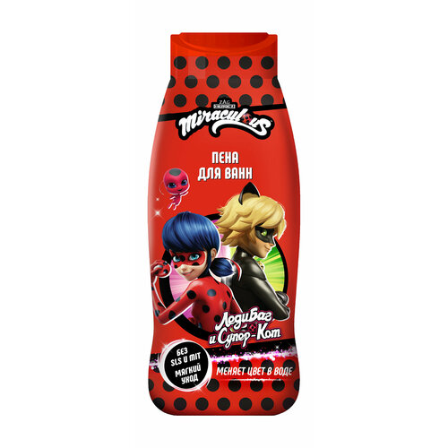 MIRACULOUS Пена для ванн детская Леди Баг и Супер Кот Чудесное превращение 400 мл 250₽