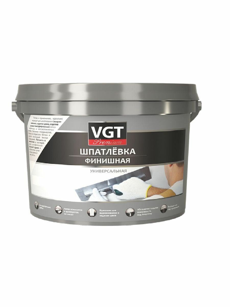 Шпатлёвка финишная VGT Premium 16 кг