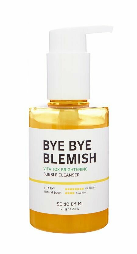 Пузырьковая пенка-маска для сияния кожи лица с витаминами / Some by Mi Bye Bye Blemish Vita Tox Brightning Bubble Cleanser