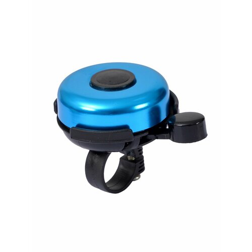 Звонок велосипедный механический алюминийпластик RUSH HOUR синий Клаксон устанавливается на руль подходит для велосипедов самокатов беговелов электросамокатов 375₽