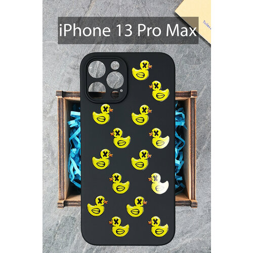Силиконовый чехол Желтые уточки для iPhone 13 Pro Max / Айфон 13 Про Макс силиконовый чехол желтые уточки для apple iphone 13 mini айфон 13 мини