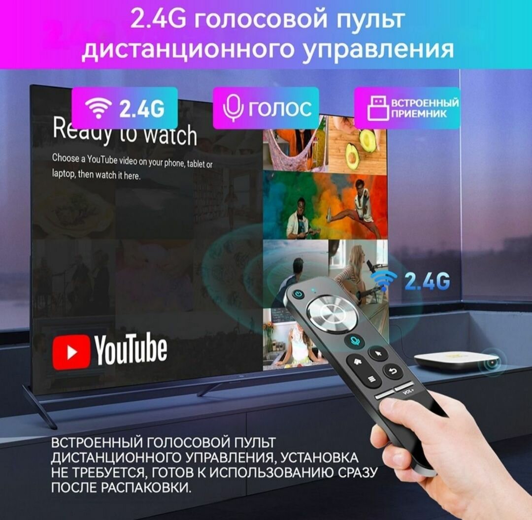 Смарт TV Stick 8K Android 130 H96 MAX M3 2ГБ 16ГБ ТВ-приставка с голосовым пультом