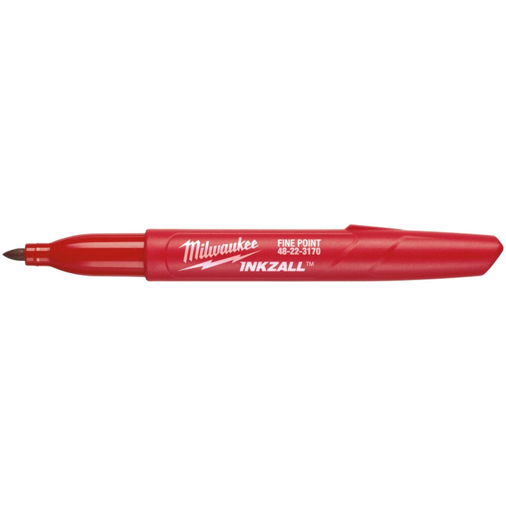 Маркер Milwaukee INKZALL тонкий, красный для стройплощадки 48223170