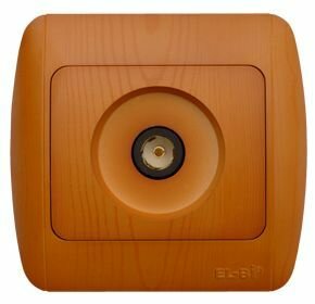 фото Розетка TV 1-я EL-BI ZIRVE Сосна 501-0801-272