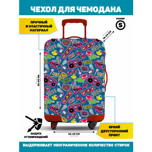 фото Чехол для чемодана homepick, 40 л, размер s, синий