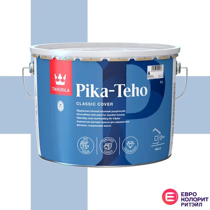 Tikkurila Pika-Teho Краска для деревянного фасада матовая основа белая (9 л)