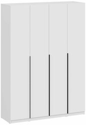 Шкаф 4-х створчатый SV Мебель ШК 5 с полками и ящиками белый текстурный 160.1x50.6x221.6 см