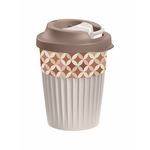 Стакан для горячих напитков Геометрия с клапаном Restola полипроп 350 мл 544₽