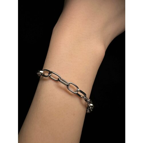 фото Браслет, размер 20 см, серебряный нет бренда