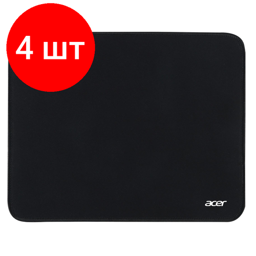 Комплект 4 штук, Коврик для мыши Acer OMP211 Средний черный 350x280x3мм коврик для мыши acer omp211 zl mspee 002 черный 350x280x3мм