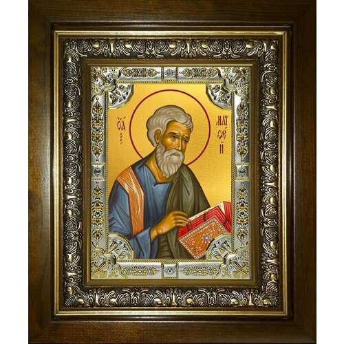 Икона Матфей Апостол Евангелист в деревянном киоте