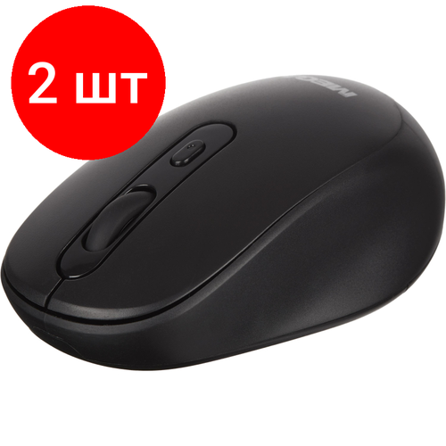 Комплект 2 штук, Мышь компьютерная ProMega E-WM008 черная, 1200-3200DPi, 2.4Ггц, 105x64x38мм