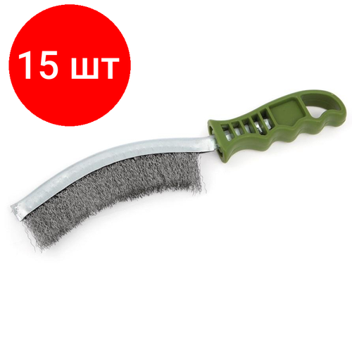 Комплект 15 штук Щетка металлическая Дело Техники пластик рукоятка сталь щетина 270291 4633₽