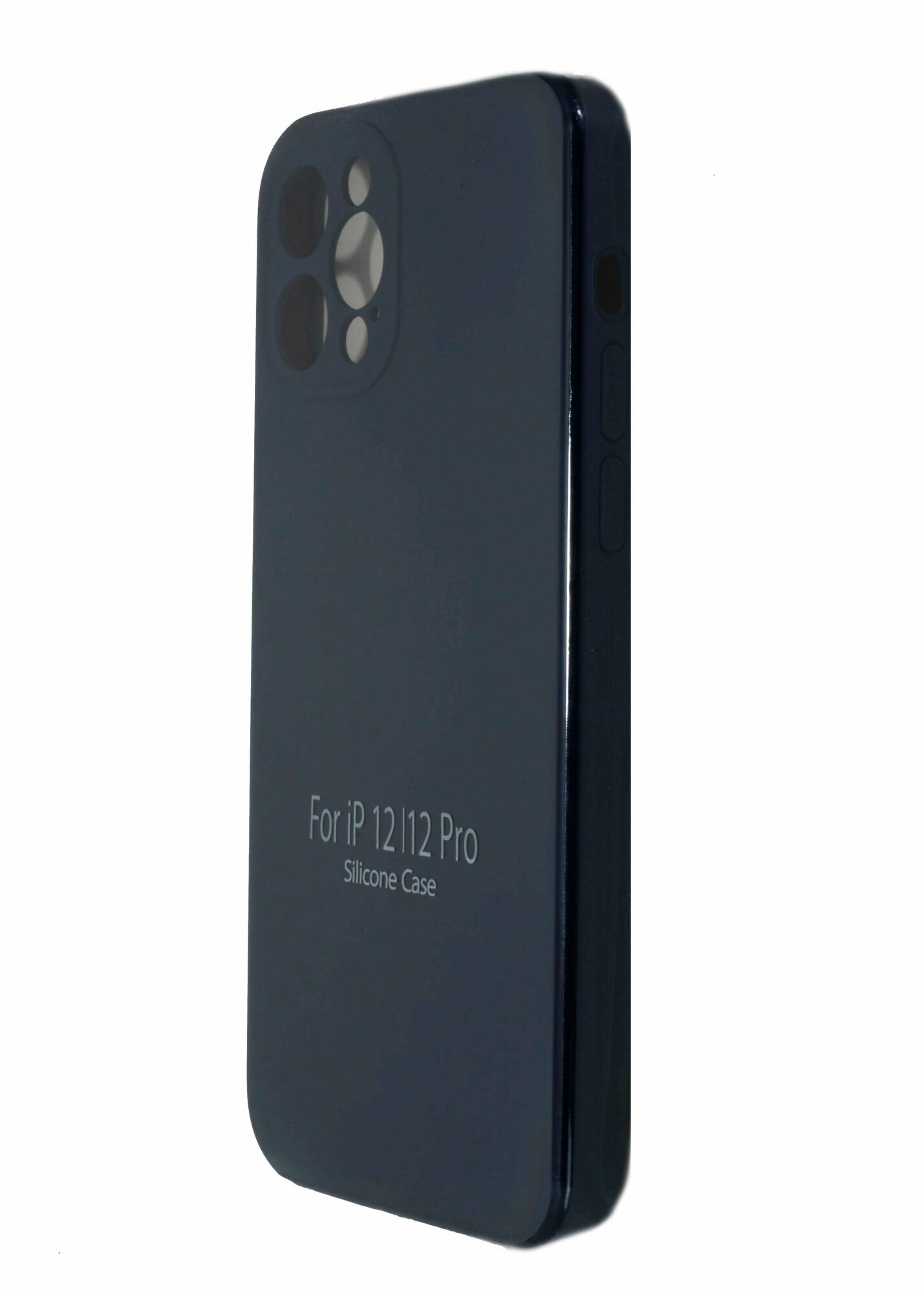 Чехол-накладка для iPhone 12 Pro VEGLAS SILICONE CASE NL Защита камеры темно-синий (8)