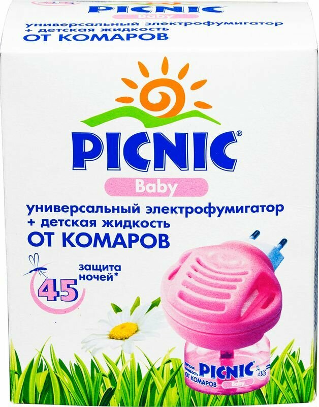 Комплект от комаров Picnic Baby (жидкость 45 ночей+электрофумигатор) Picnic - фото №11