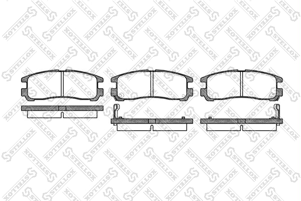 Колодки дисковые з. Mitsubishi Galant 1. перед Stellox 302 002-SX