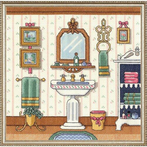 Набор для вышивания Раковина в викторианском стиле 25,4 х 25,4 см JANLYNN 006-0101