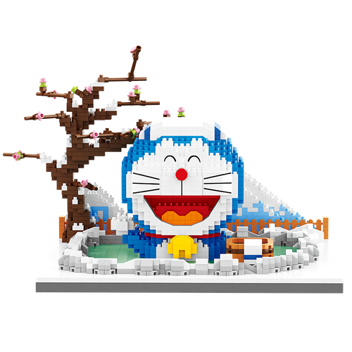 конструктор 3d из миниблоков balody doraemon котик радостный сидит 886 элементов ba16131 Конструктор 3D из миниблоков Balody Doraemon Аниме Котик на горе Фудзияма, 1967 деталей - BA16274