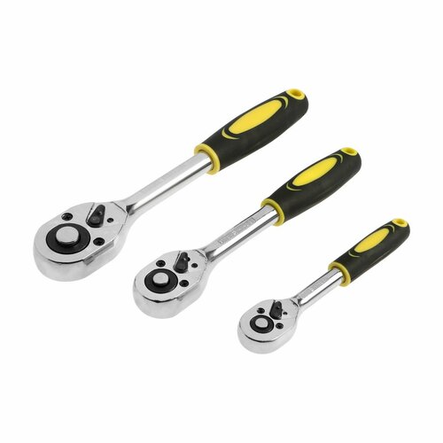 Набор воротков с трещоткой CrV 12-38-14 2К рукоятка 24 зуба 150-250 мм 3140₽