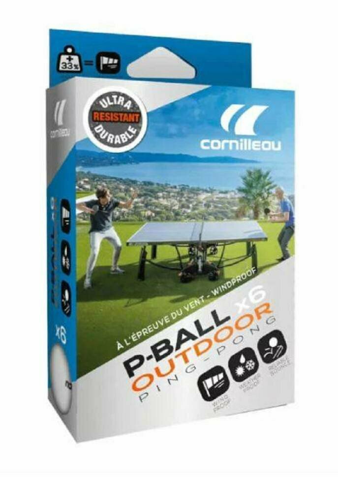 Мячи для настольного тенниса CORNILLEAU P-BALL OUTDOOR ULTRADURABLE