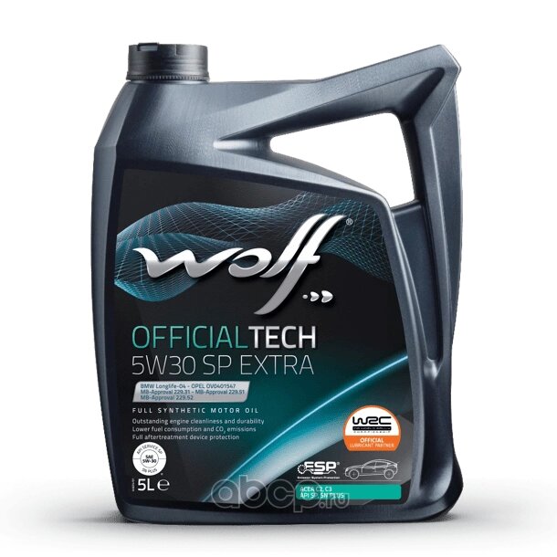 Масло моторное Wolf Oil OFFICIALTECH C3 SP EXTRA 5W-30 5 л 1049360