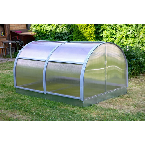 Парник ТМК Прогресс-мини new (1,5 х 2 х 1,18 м), поликарбонат 3,7 мм, с оцинкованной грядкой