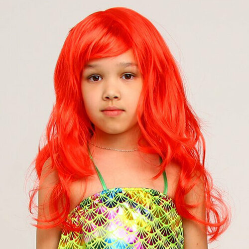 Парик русалки красный длина 60 см 901₽