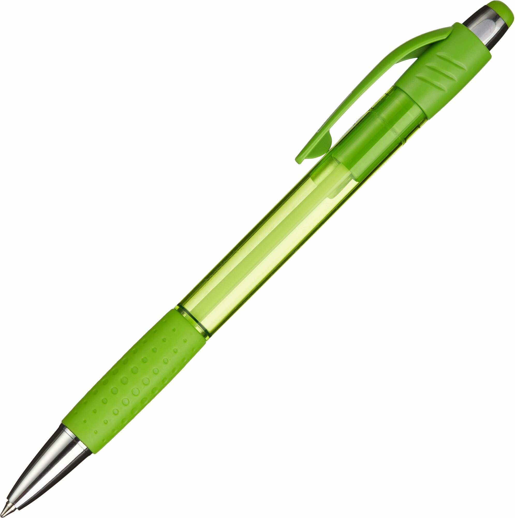 Ручка шариковая автомат. Attache Happy, зеленый корп, син, масл, манж