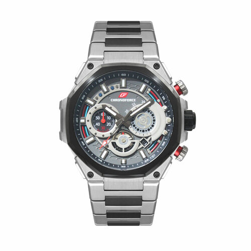 фото Наручные часы chronoforce cf5340 gssb gray, серебряный