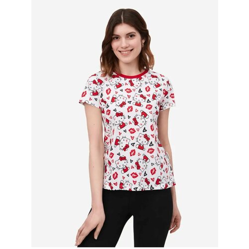 фото Футболка размер 42, белый, красный нет