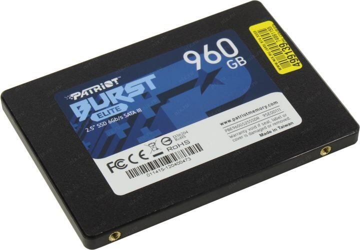 SSD накопитель PATRIOT Burst Elite 960ГБ, 2.5", SATA III - фото №17