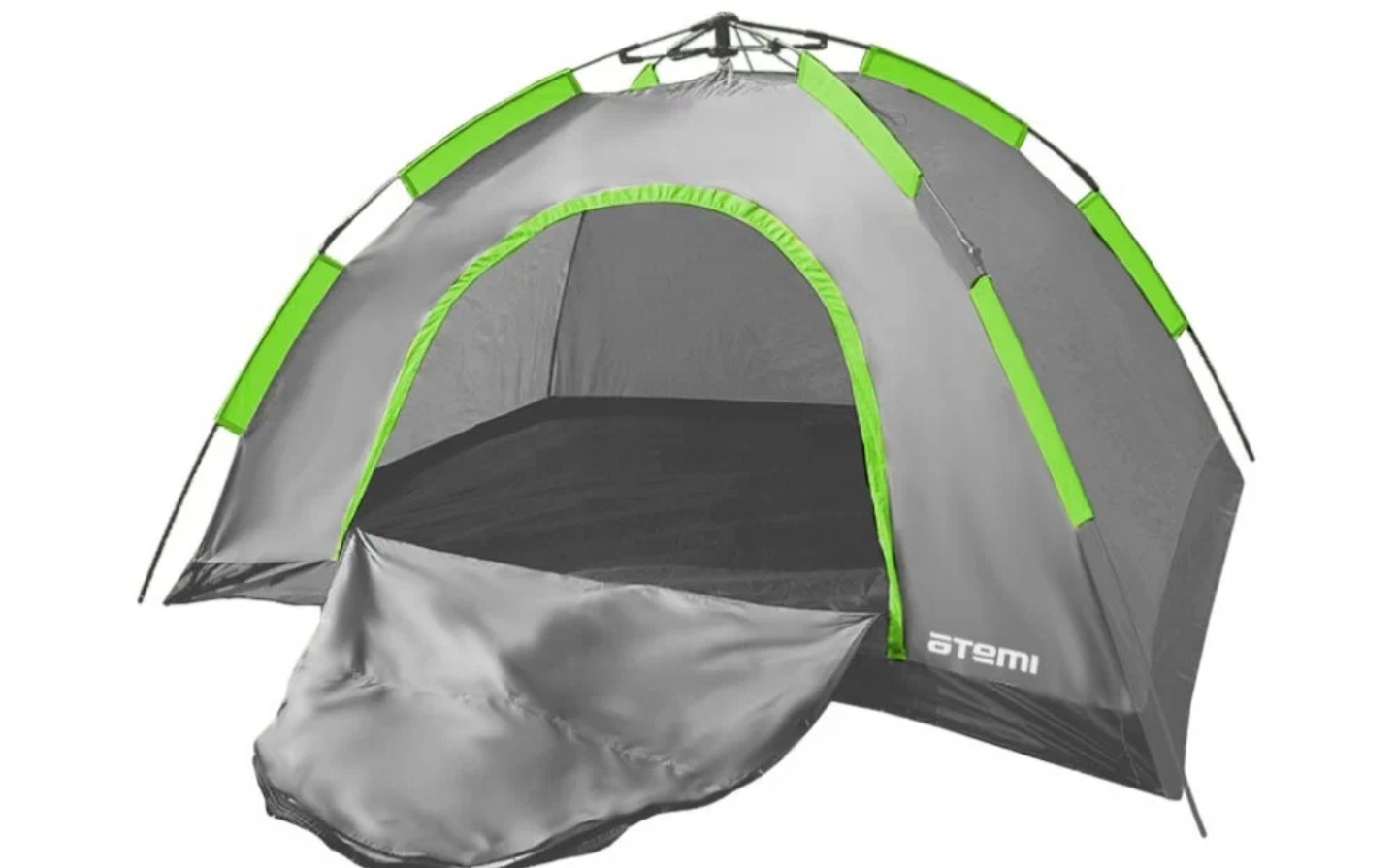 Палатка трекинговая двухместная ATEMI AUTOMATIC 2 CX, серый/зеленый