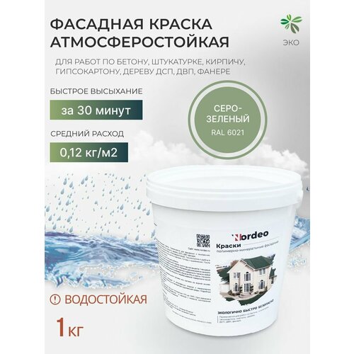 Краска фасадная Nordeo RAL 6021 1 кг