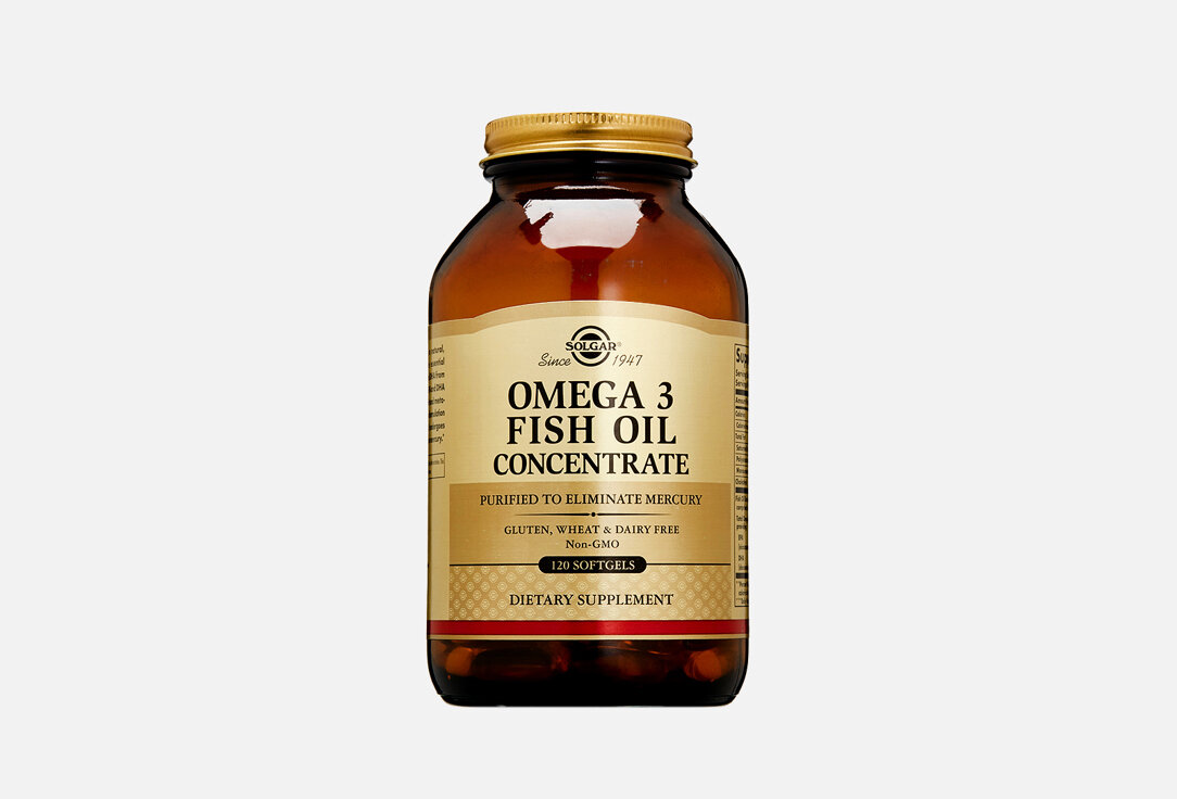 Омега 3 Solgar Omega-3 Fish Oil Concentrate 1000 mg / количество 120 шт