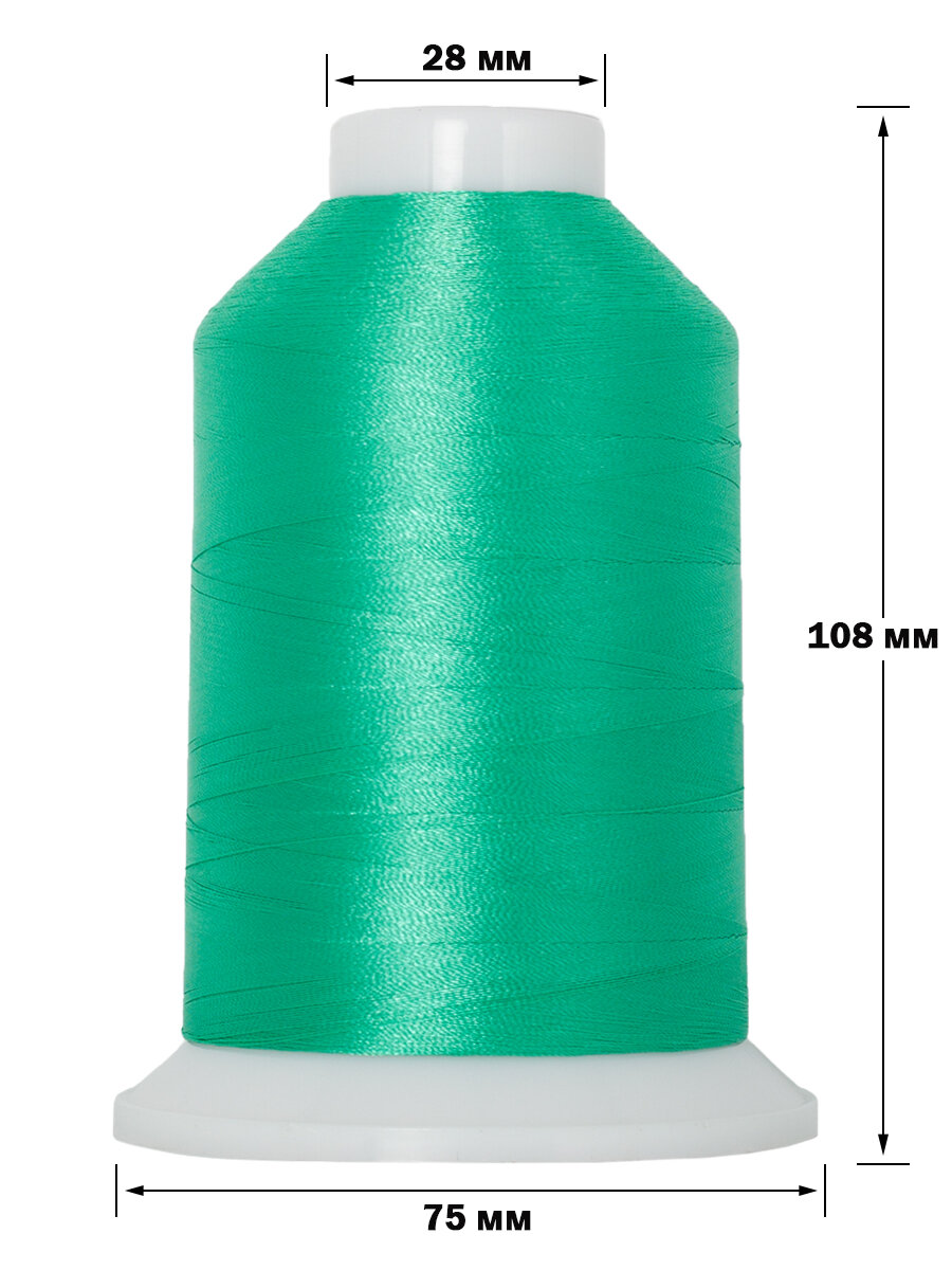 Нитки швейные для вышивания SAFIRA 120D/2, 5000м — фото 1