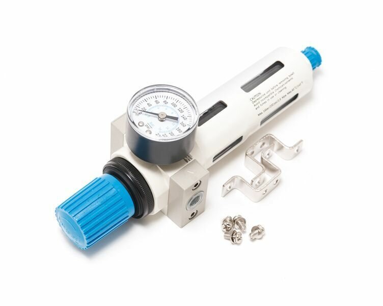 Фильтр-регулятор с индикатором давления для пневмосистемы 1/4"(пропускная способность:1300 л/мин давление max: 16 bar температура воздуха: 0 до 60 Forsage F-YQFR2000-02