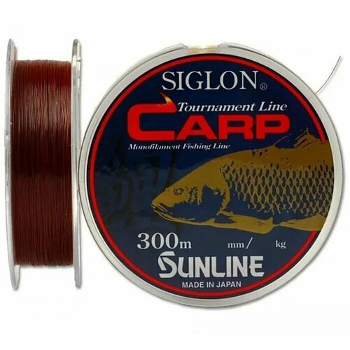 фото Леска sunline siglon carp 300м 0.35мм 8.2кг red brown