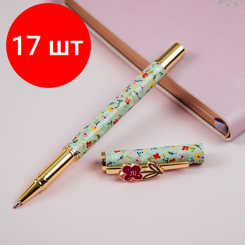 Комплект 17 шт, Ручка шариковая MESHU Bloom синяя, 1.0мм комплект 17 шт ручка шариковая meshu bloom синяя 1 0мм