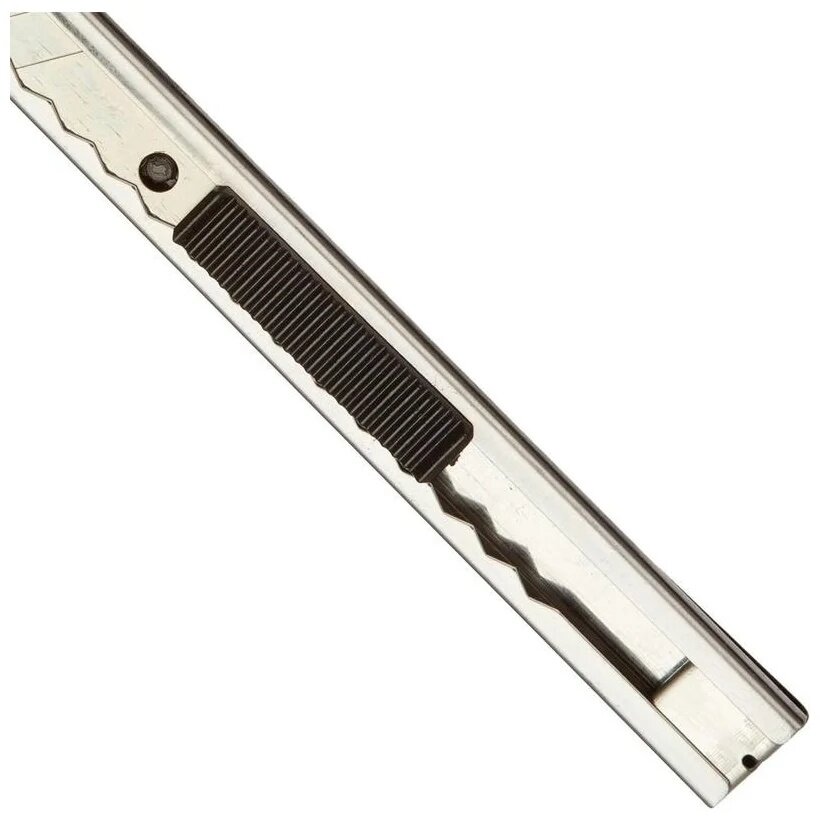 Нож канцелярский Attache 9 мм, металлический, с фиксатором, цвет металлик