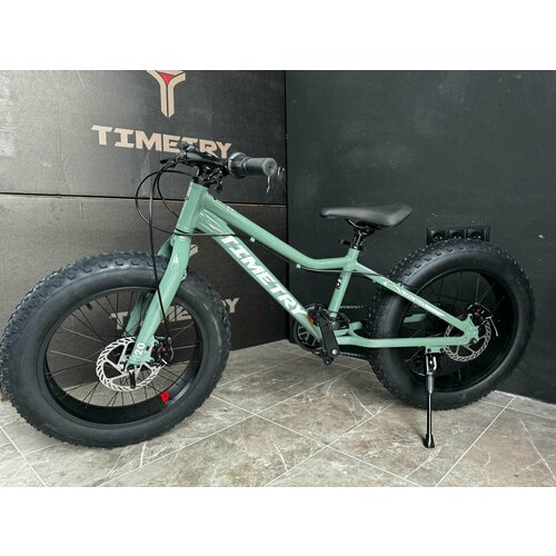 Велосипед фэтбайк Fatbike Time Try TT215/7s 20 Алюминиевая рама 12, зеленый велосипед фэтбайк fatbike time try tt089 9s 26 алюминиевая рама 17 спортивный вездеход унисекс синий