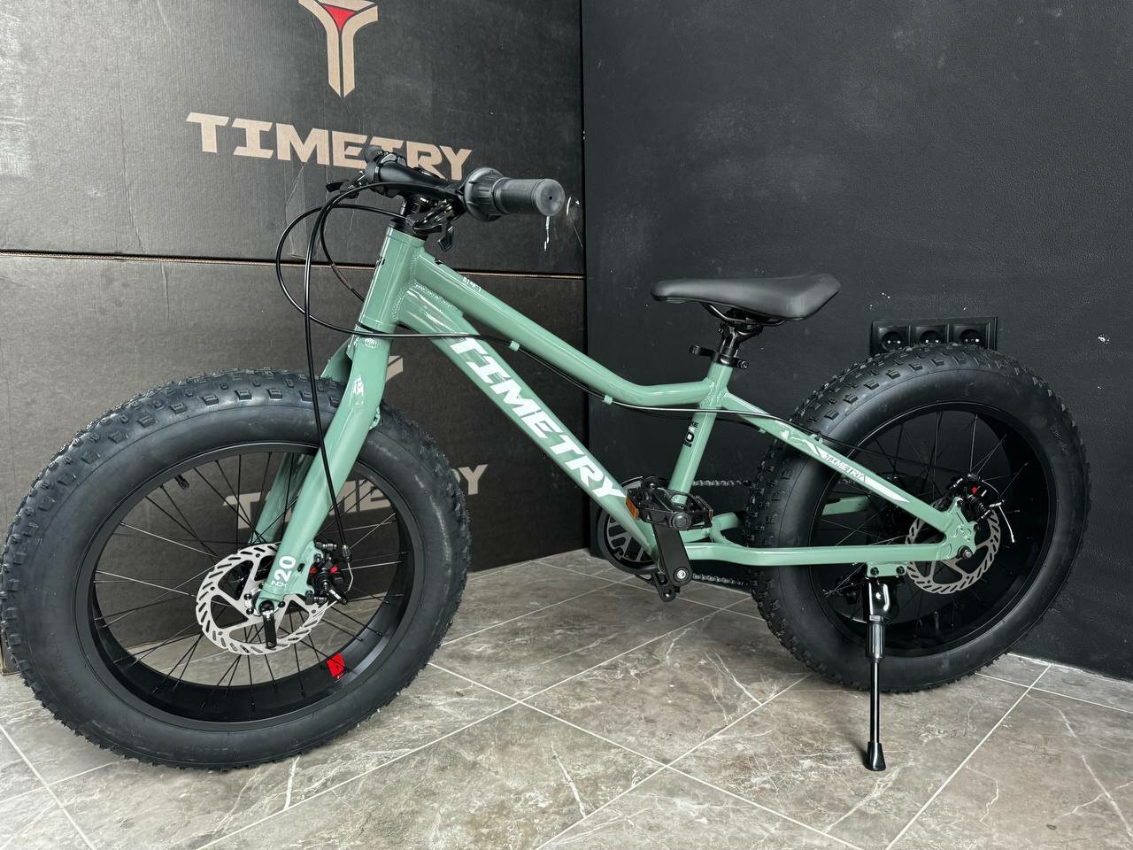 Велосипед фэтбайк Fatbike Time Try TT215/7s 20" Алюминиевая рама 12" зеленый