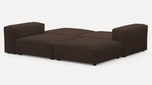 Изображение товара Диван Фиджи Cilium Chocolate NOW 242x211x62 см, коричневый Вельвет, нераскладной Дом мебели для вас