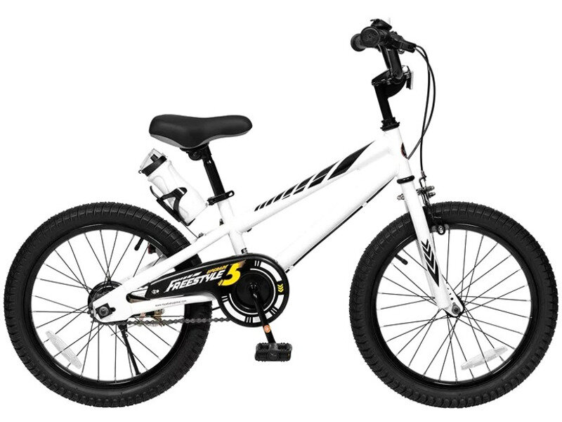 Детский велосипед Royal Baby Freestyle Steel 18, год 2022, цвет Белый