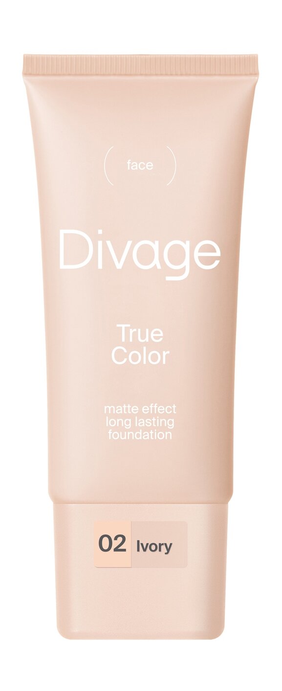 DIVAGE Тональный крем True Color, 25 мл, 02 Ivory