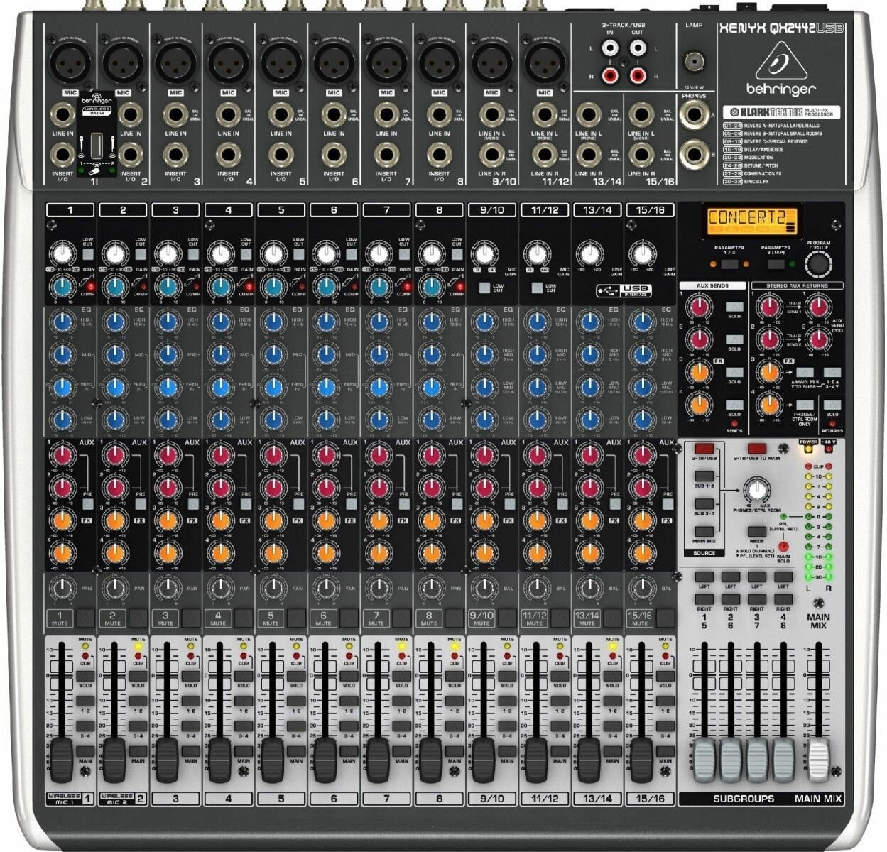 Behringer Xenyx QX2442USB аналоговый микшерный пульт