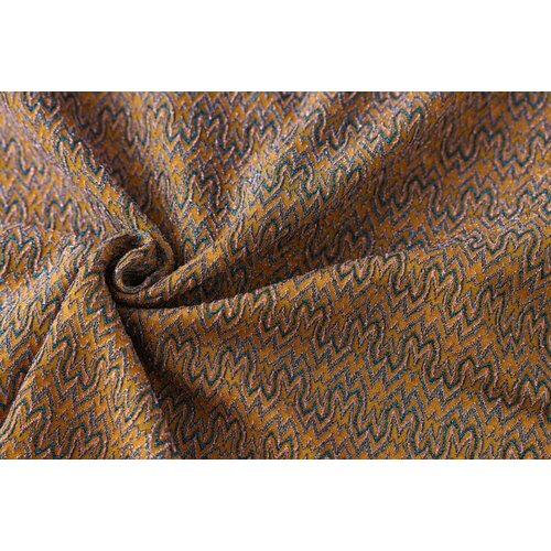 Ткань трикотаж горчичный с люрексом вискоза 7560₽