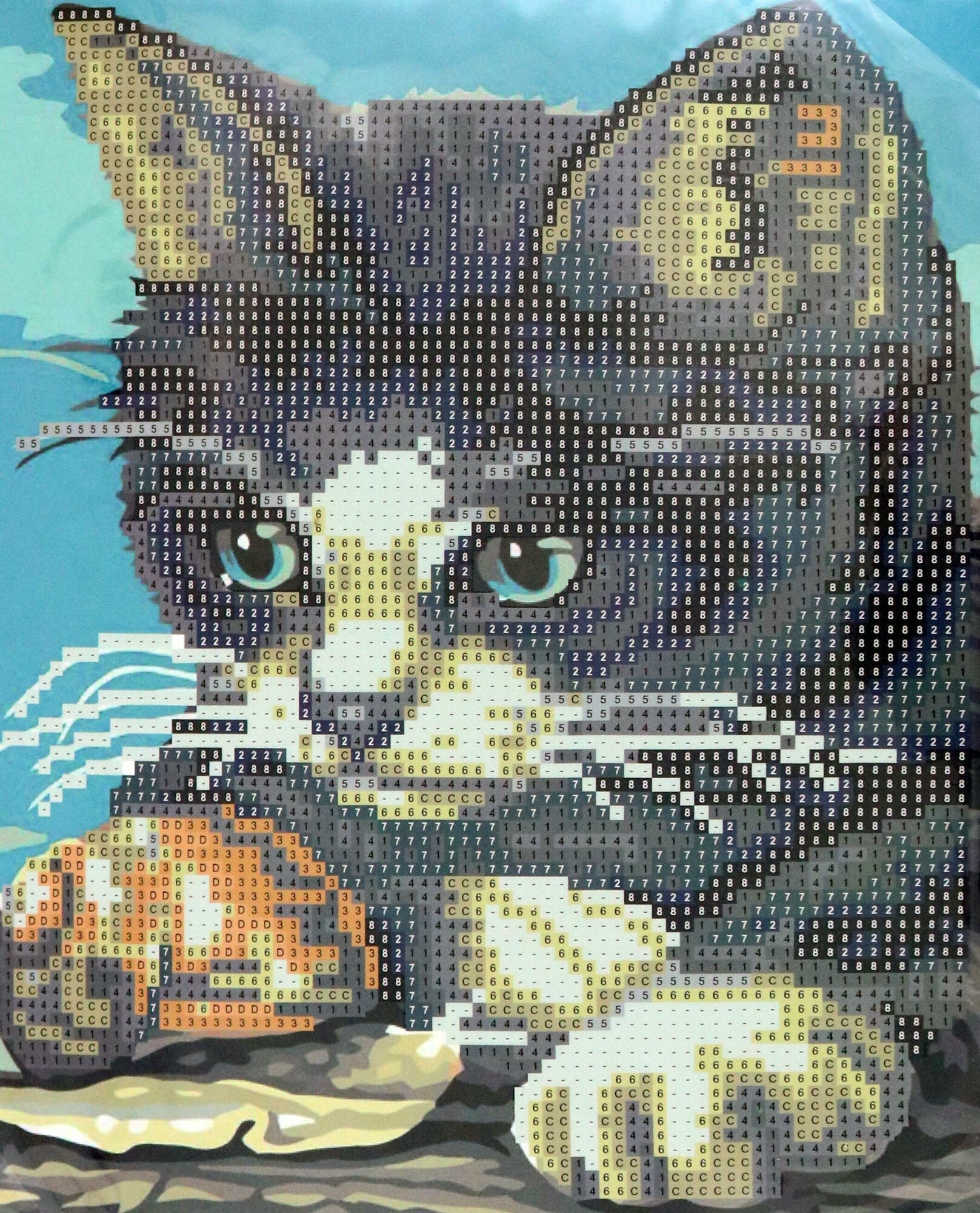 Алмазная мозаика Котенок, с мольбертом MAZARI - фото №3
